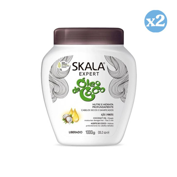 Paket 2x - Kokosnussöl Conditioner Creme 1000ml - Skala - 1