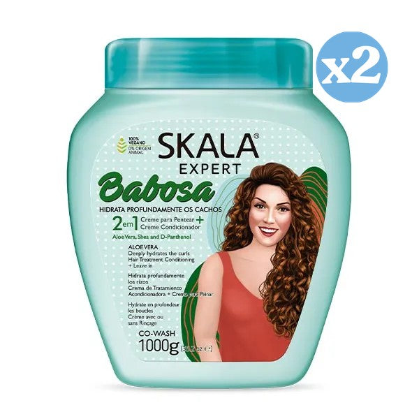 Pack 2x - Feuchtigkeitsspendende Aloe Vera Pflegecreme 1000 ml - Skala - 1