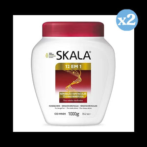 Pack 2x - 12-in-1 Conditioner Cream 1000ml - Skala - 1