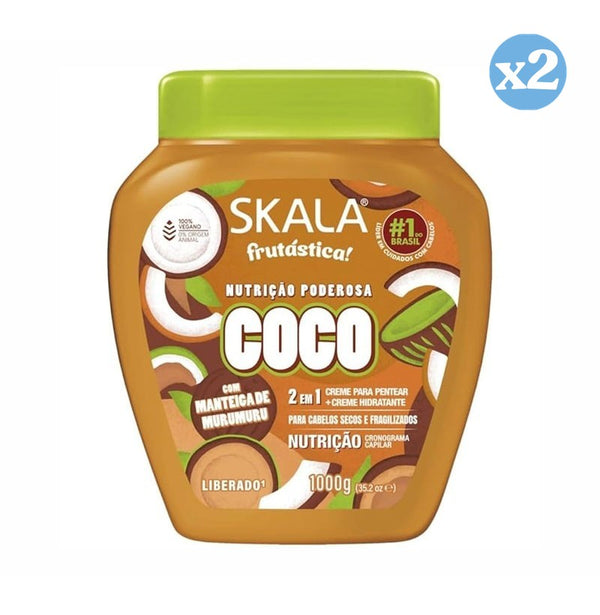 Pack 2x - KOKOS FRUCHTIGE PFLEGE CREME 1000ML 2IN1 - Skala - 1