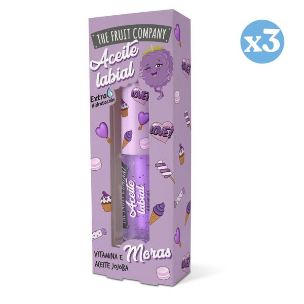 3er Pack - Lippenöl mit Brombeeren - The Fruit Company - 1