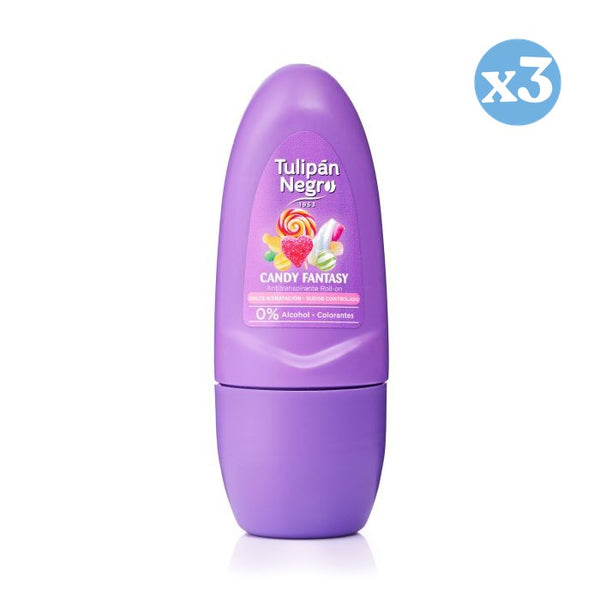 Pack 3x - Deo-Roller Candy Fantasy - Tulipan Negro - 1