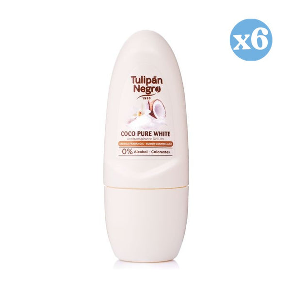 6er-Pack - Deo Roll-on Kokosnuss Pure - Tulipan Negro - 1