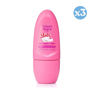 Pack 3x - Erdbeer- und Sahne-Deoroller 50 ml - Tulipan Negro - 1