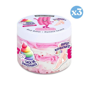Pack 3x - Erdbeer-Kaugummi-Körperbutter 250 ml - The Fruit Company - 1