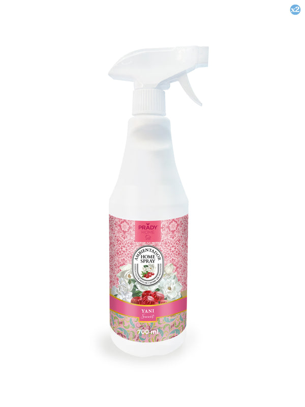 Pack 2x - RAUMLUFTSFRISCHER HOME SPRAY YANI SWEET 700 ML - Prady - 1