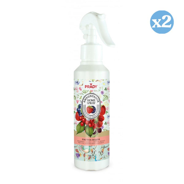 Pack 2x - LUFTERFRISCHER HOME SPRAY ROTE FRÜCHTE 220ML - Prady - 1