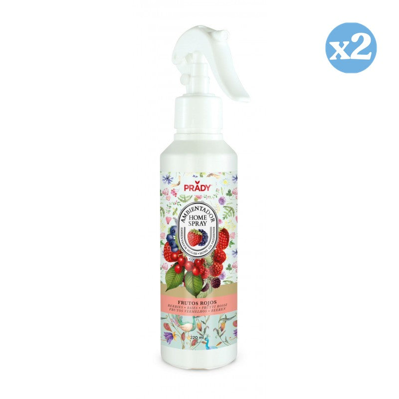 Pack 2x - LUFTERFRISCHER HOME SPRAY ROTE FRÜCHTE 220ML - Prady - 1
