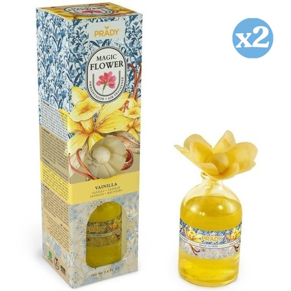 Pack 2x - MAGISCHE BLUME LUFTERFRISCHER VANILLE 100ML PRADY - Prady - 1