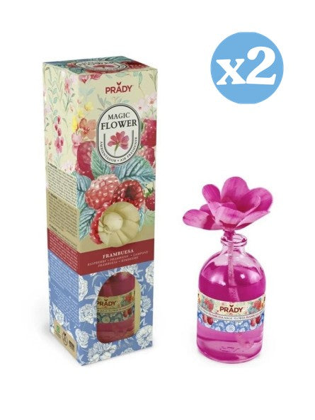 Pack 2x - MAGIC FLOWER LUFTERFRISCHER HIMBEERE 100ML PRADY - Prady - 1