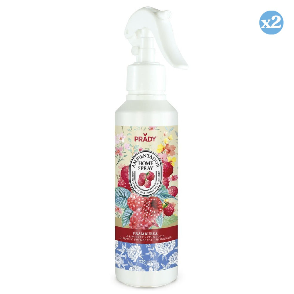 Pack 2x - RAUMSPRAY-HIMBEERDUFT 220ML - Prady - 1