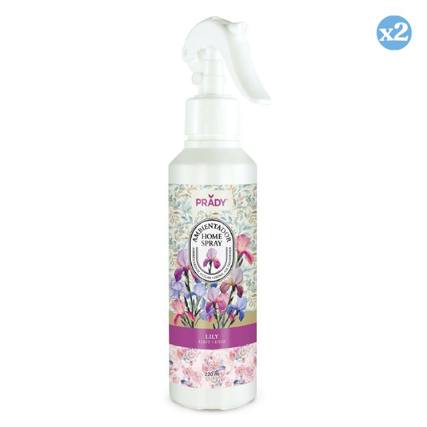 Pack 2x - RAUMLUFTERFRISCHER HOME SPRAY LILY 220ML - Prady - 1