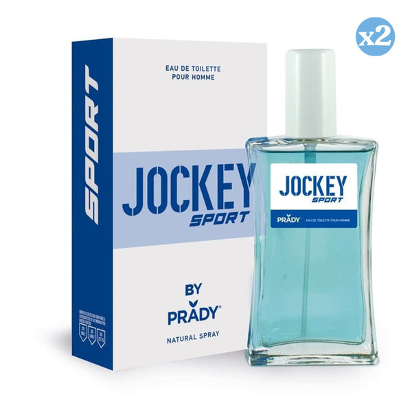 Pack 2x - JOCKEY SPORT HOMME EAU DE TOILETTE (BLAU UND WEISS) - Prady - 1
