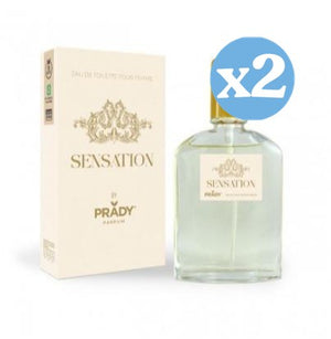 Pack 2x - Eau de Toilette "Sensation" - Frau - 85ml - Prady - Prady - 1