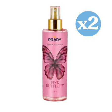 Pack 2x - KÖRPER SPRITZ ROSA SCHMETTERLING PRADY 250ML - Prady - 1
