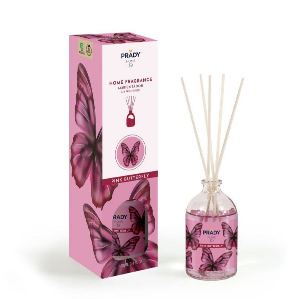 Pack 2x - MIKADO RAUMLUFTERFRISCHER PINK BUTTERFLY 100ML - Prady - 1