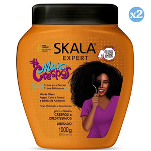 Pack 2x - Mais Crespos Conditioner Creme 1000ml - Skala - 1