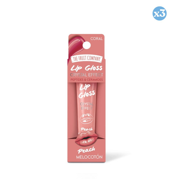 Pack 3x - LIP GLOSS DONUT PFIRSICH - The Fruit Company - 2