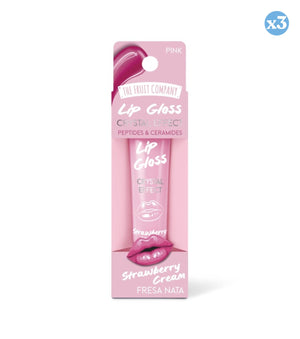 Pack 3x - LIPPENGLANZ DONUT STRAWBERRY CREAM - The Fruit Company - 2