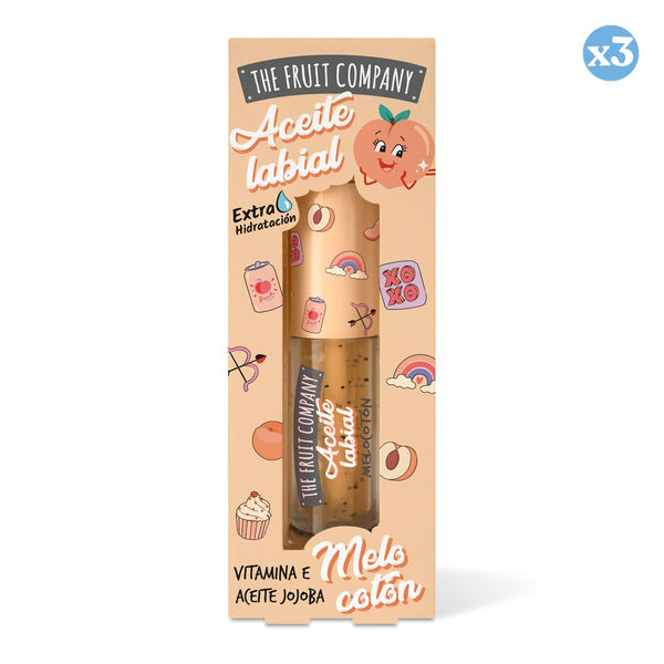 Pack 3x - PEACH LIP OIL 3,6 GR - THE FRUIT COMPANY - The Fruit Company - 1