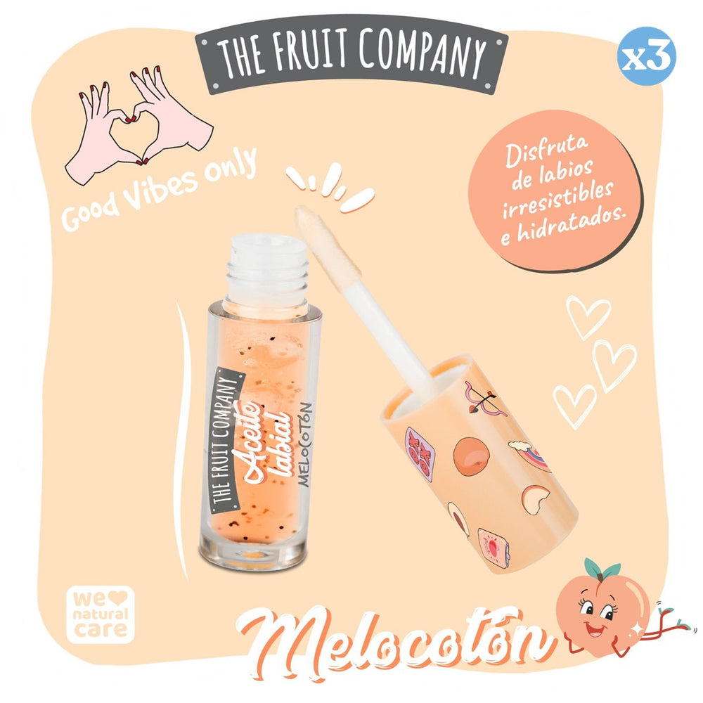 Pack 3x - PEACH LIP OIL 3,6 GR - THE FRUIT COMPANY - The Fruit Company - 1