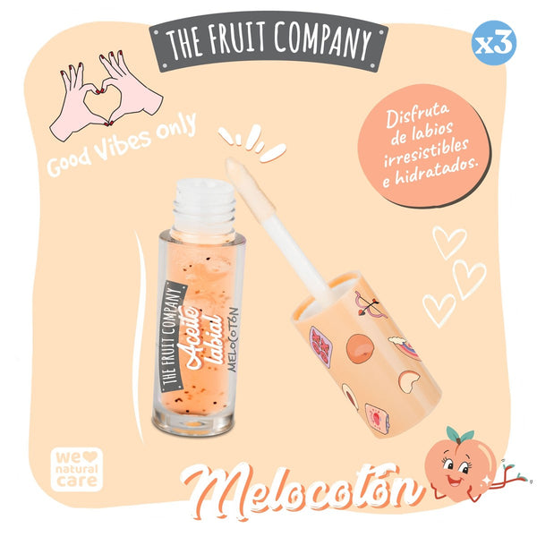 Pack 3x - PEACH LIP OIL 3,6 GR - THE FRUIT COMPANY - The Fruit Company - 2