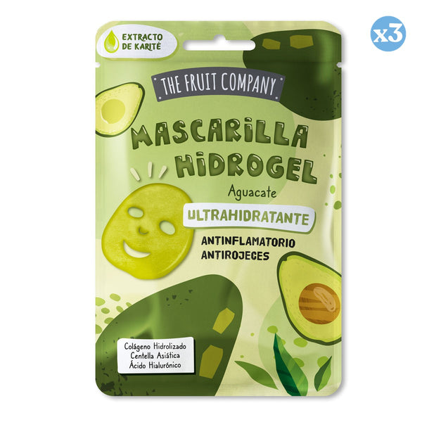 3er Pack - Ultra-hydratisierende Avocado-Hydrogel-Gesichtsmaske 31g - The Fruit Company - 1