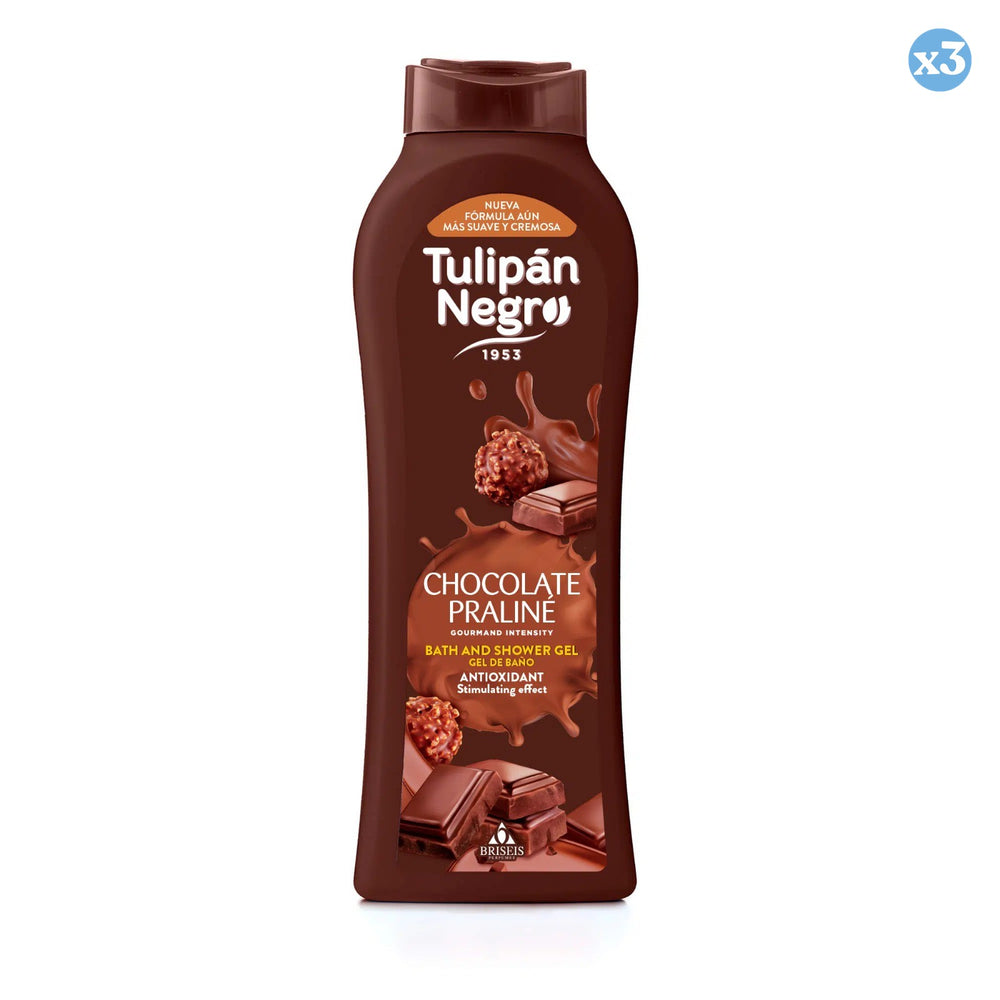 3er-Pack - Tulipán Negro Schokoladenpraliné Duschgel 650 ml - Tulipan Negro - 1