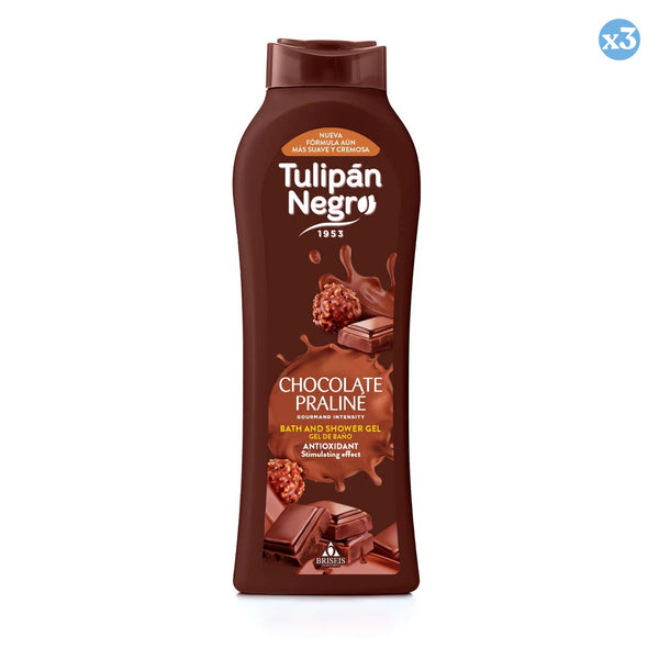 3er-Pack - Tulipán Negro Schokoladenpraliné Duschgel 650 ml - Tulipan Negro - 1