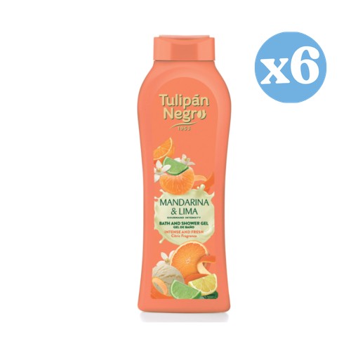 Pack 6x - Duschgel Tulipán Negro Mandarine &amp; Limette 650 ml - Tulipan Negro - 1