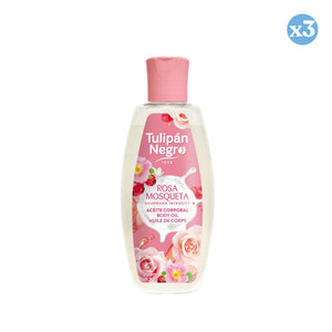 Pack 3x - Schwarzer Tulpe-Rosen-Moschus-Öl Körper 200 ml - Tulipan Negro - 1