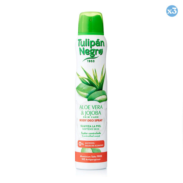 3er Pack - Aloe und Jojoba Deospray 200 ml. - Tulipan Negro - 1