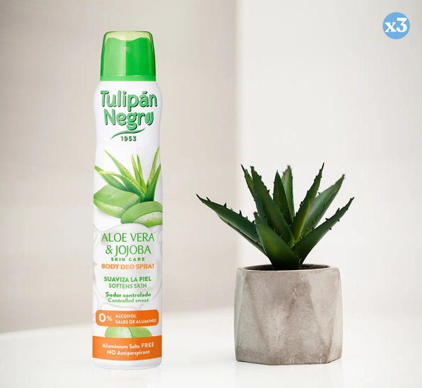 3er Pack - Aloe und Jojoba Deospray 200 ml. - Tulipan Negro - 3