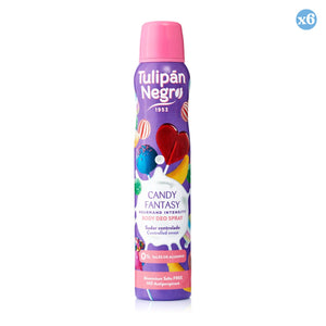 Pack 6x - DEO BODY SPRAY TN CANDY FANTASY 200 ML - Tulipan Negro - 1