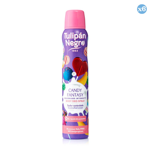Pack 6x - DEO BODY SPRAY TN CANDY FANTASY 200 ML - Tulipan Negro - 1