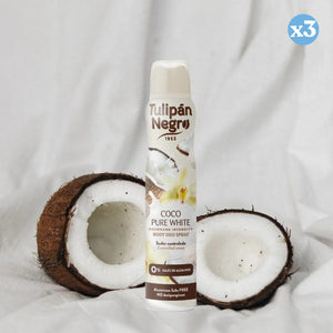 3er Pack - DEO BODY SPRAY TN COCO PURE WHITE 200 ML - Tulipan Negro - 2