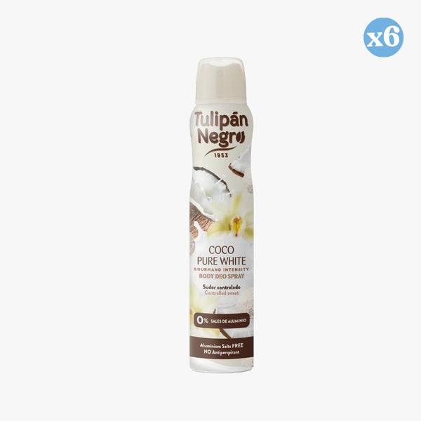 Pack 6x - DEO KÖRPERSPRAY TN COCO PURE WHITE 200 ML - Tulipan Negro - 1