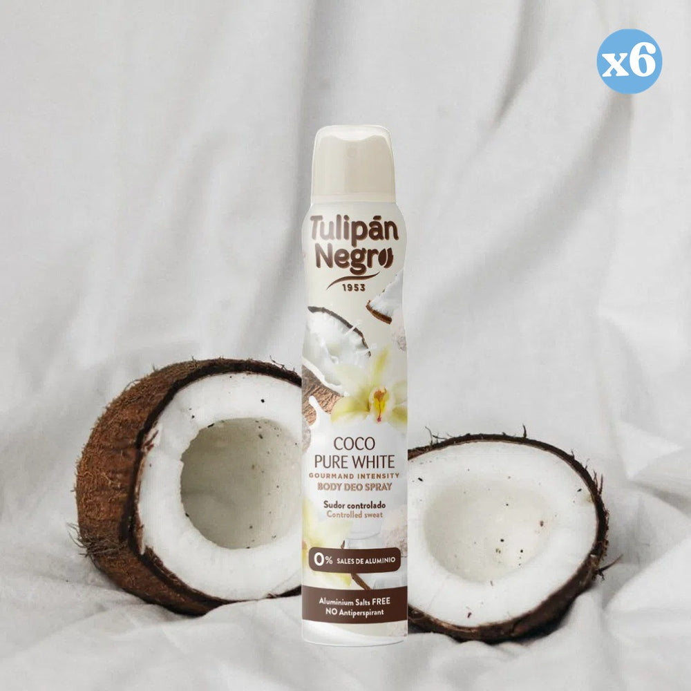 Pack 6x - DEO KÖRPERSPRAY TN COCO PURE WHITE 200 ML - Tulipan Negro - 1