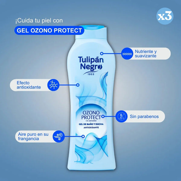 Pack 3x - GEL TULIPAN NEGRO OZONO PROTECT 650 ML - Tulipan Negro - 3