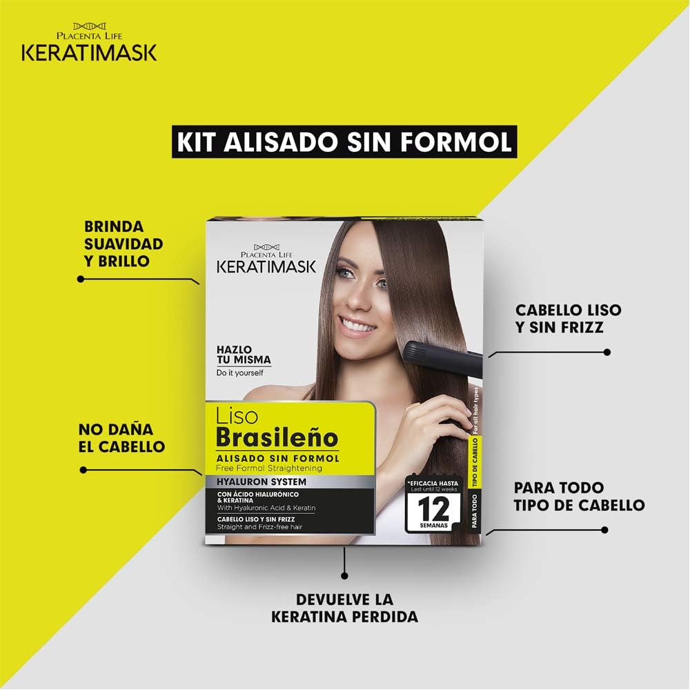 Pack 3 - Brasilianische Glättungskit ohne Formaldehyd - Keratimask - Be Natural - 1