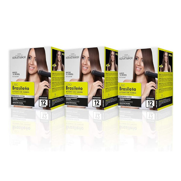 Pack 3 - Brasilianische Glättungskit ohne Formaldehyd - Keratimask - Be Natural - 1