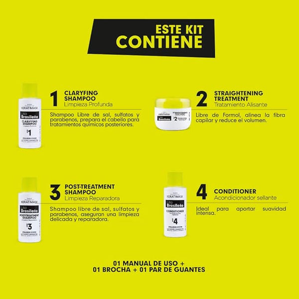 Keratimask Brazilian Straightening Kit ohne Formaldehyd - Be Natural - 7
