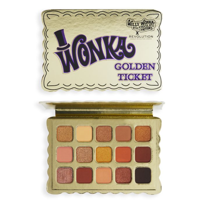 Willy Wonka Goldene Ticket Lidschatten-Palette - Make Up Revolution - 1