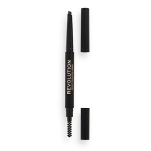 Duo-Brauen-Definer-Stift - Make Up Revolution : Dark Brown - 1