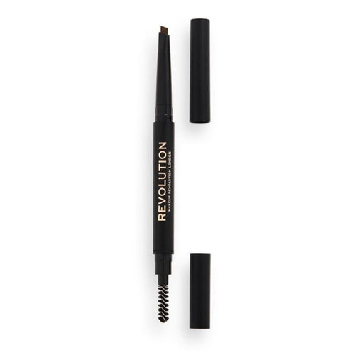 Duo-Brauen-Definer-Stift - Make Up Revolution : Dark Brown - 1