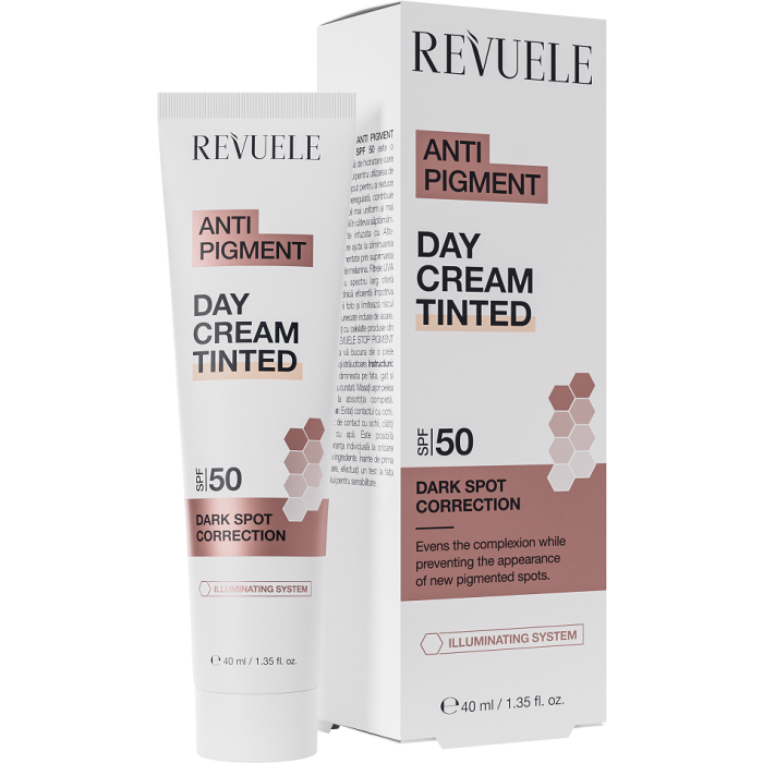Anti Pigment Getönte Tagescreme SPF50 40 ml - Revuele - 1