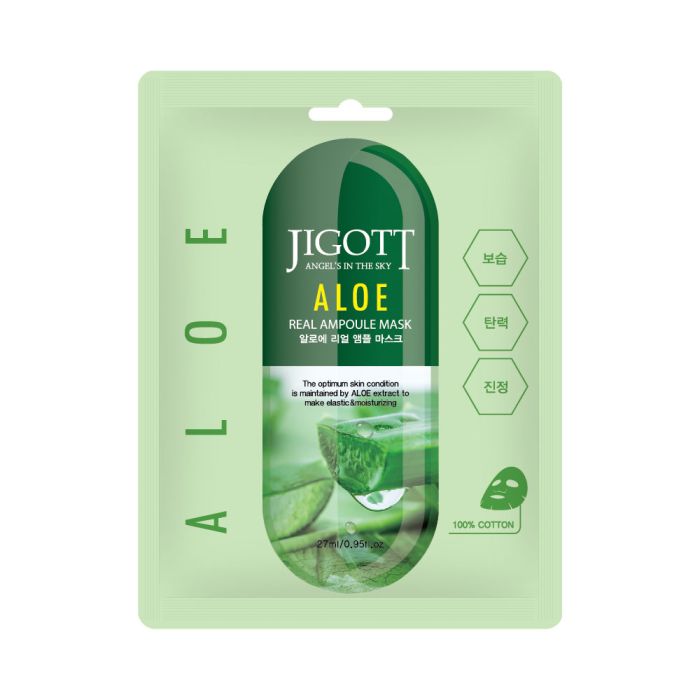 Gesichtsmaske Aloe Real Ampoule Mask 27 ml - Jigott - 1