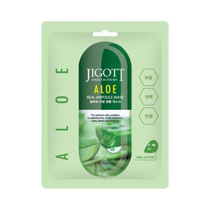 Gesichtsmaske Aloe Real Ampoule Mask 27 ml - Jigott - 1