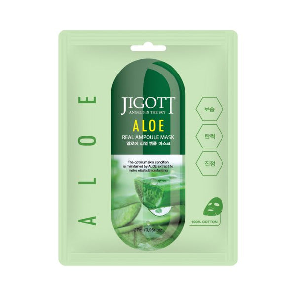 Gesichtsmaske Aloe Real Ampoule Mask 27 ml - Jigott - 1