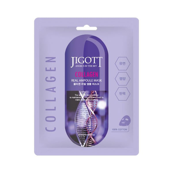Gesichtsmaske aus echtem Kollagen Ampulle Maske 27 ml - Jigott - 1